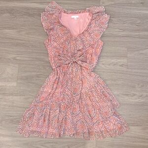 LC Lauren Conrad pink floral dress. Size:XS. Gently Used.